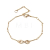 Brass Bar Link Chain Bracelets BJEW-JB10503-1
