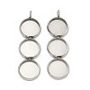 304 Stainless Steel Pendant Cabochon Settings X-STAS-K320-03B-P-1