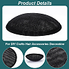 Imitation Hemp Round Fascinator Hat Base for Millinery AJEW-WH0472-45A-02-4