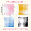 4Pcs 4 Colors Tartan Linen Storage Bags ABAG-CY0001-08-2