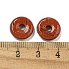 Natural Red Jasper Donut/Pi Disc Charms G-G142-01R-3