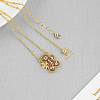Christmas Brass Enamel Gingerbread Man with Clover Pendant Necklaces FS-WGDCCA1-01-2