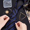   4Pcs 4 Style Brass Hanging Chains Collar Pins Tie Clips AJEW-PH0011-16-3