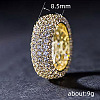 Brass Micro Pave Clear Cubic Zirconia Finger Rings for Women FS-WG796B2-06-3