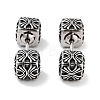 Textured Cube 316 Surgical Stainless Steel Stud Earrings EJEW-Z050-39AS-1