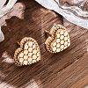 Brass Stud Earrings EJEW-D288-01G-1