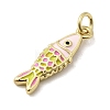 Brass Enamel Pendants KK-A266-39G-3