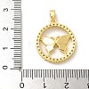 Brass Micro Pave Cubic Zirconia Enamel Pendants KK-G517-04G-02-3