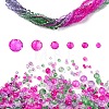 6 Styles Gradient Color Transparent Painted Glass Beads Strands DGLA-YW0001-28F-1