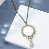 Tibetan Style Zinc Alloy Glass Mirror Pendant Necklaces for Women FS-WGE2CBD-01-3