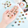 32Pcs 8 Colors Glass Connector Charms GLAA-AR0001-32-3