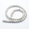 Natural Magnesite Beads Strands X-G-I199-27-6mm-2