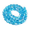 Transparent Electroplate Glass Beads Strands EGLA-N023-6x8mm-A07-2