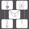 18Pcs 18 Style Alloy Curb & Paperclip & Herringbone Chain Necklaces Set NJEW-AN0001-43-6