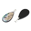 Natural Paua Shell Pendants PALLOY-JF05908-2