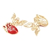 Rack Plating Alloy Enamel Pendants AL-CBA2B10-01G-06-2