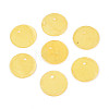 Spray Painted Natural Capiz Shell Disc Charms BSHE-T014-02G-1