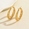 Twist Stainless Steel Hoop Earrings YS2305-1