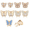 5Pcs 5 Styles Alloy Cufflinks BUTT-GL0001-05-1