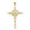 Brass Micro Pave Clear Cubic Zirconia Pendants KK-Q813-16H-G-1