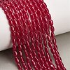 Lab Grown Red Corundum Beads Strands GG-CBAC488-02B-1
