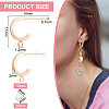 12Pcs Brass Stud Earrings Findings KK-BC0010-70-2