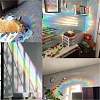 Waterproof PVC Colored Laser Stained Window Film Static Stickers DIY-WH0314-114-5