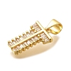 Rack Plating Brass Micro Pave Cubic Zirconia Pendants KK-L226-100G-T-2