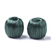 Handmade Raffia Woven Beads WOVE-Q077-20C-01-1