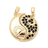 Valentine's Day Brass Micro Pave Cubic Zirconia Split Pendants KK-H251-01B-G-1