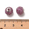 Rhodium Plated 925 Sterling Silver Micro Pave Cubic Zirconia Beads STER-H110-24C-06P-3