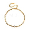 304 Stainless Steel Cubic Zirconia Link Bracelets SA-CBA8C9C-04A-G-2