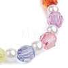 Kids Round Acrylic Beaded Stretch Bracelets BJEW-JB11558-01-4