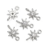 SHEGRACE Brass Clear Cubic Zirconia Charms XGRQ2O255-426P-2