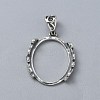 925 Sterling Silver Pendant Cabochon Settings STER-WH0061-95B-1