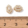 Brass Micro Pave Clear Cubic Zirconia Beads KK-G503-17G-3