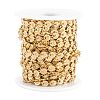 Handmade PVD Vacuum Plating 304 Stainless Steel Flat Round Charms Link Chains CHS-M004-10G-3