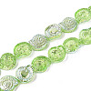 Electroplate Transparent Glass Beads Strands EGLA-S190-05D-1