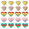  20Pcs 5 Style Zinc Alloy Enamel Pendants ENAM-TA0001-45-10