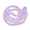 Electroplate Transparent Glass Beads Strands EGLA-Q136-02A-05-2