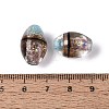 Two Tone Color Handmade Foil Glass Beads FOIL-Q001-01E-4
