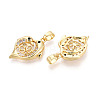 Brass Micro Pave Clear Cubic Zirconia European Dangle Charms Bails KK-N276-13G-2