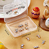 10Pcs 2 Colors Brass Pave Clear Cubic Zirconia Charms KK-BBC0003-80-7