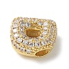 Brass Micro Pave Cubic Zirconia Beads KK-P290-61G-D-2