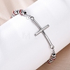 201 Stainless Steel Link Chain Bracelets BJEW-A032-01P-03-4