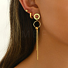 Stainless Steel Ring Tassel Earrings Sets OV1980-1-3