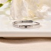 Rhodium Plated 925 Sterling Silver Adjustable Rings RJEW-S397-01P-08-2