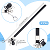 2Pcs Alloy & 304 Stainless Steel Clasps & ABS Plastic Pearl Beaded Zipper Helpers HJEW-PH02480-2