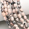 Natural Pink Zebra Jasper Beads Strands G-C286-A19-1