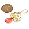 Electroplated Synthetic Non-magnetic Hematite & Teardrop Glass Big Pendants PALLOY-JF02961-3